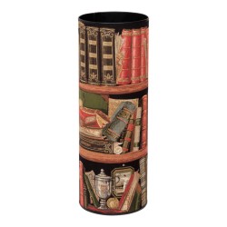 Porte parapluie rond en tapisserie \"Livres\"