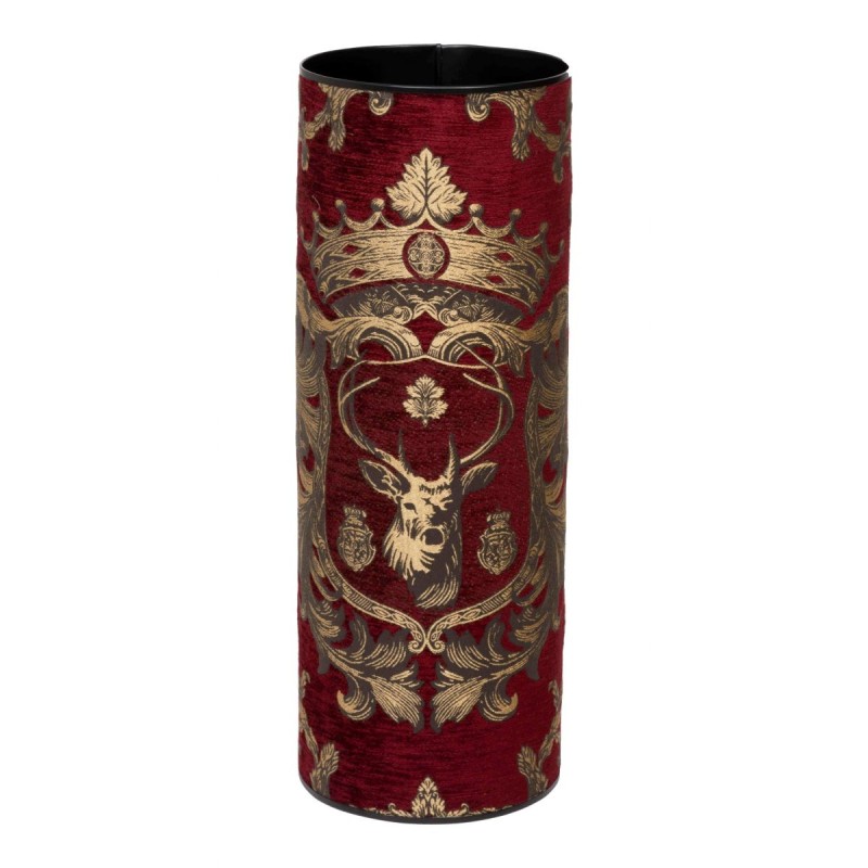 Round tapestry umbrella stand, ‘Regal stag’ design