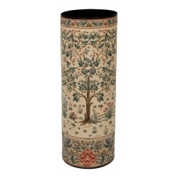 Porte parapluie rond en tapisserie \"Arbre de vie\"