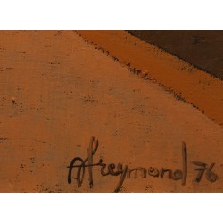 Tableau \"Todi\" signé A FREYMOND 76