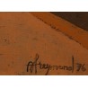 Tableau \"Todi\" signé A FREYMOND 76