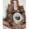 Porte-manteau baromètre en bois sculpté de Brienz