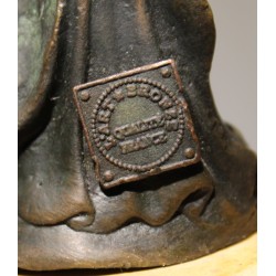 Bronze Femme socle en marbre beige