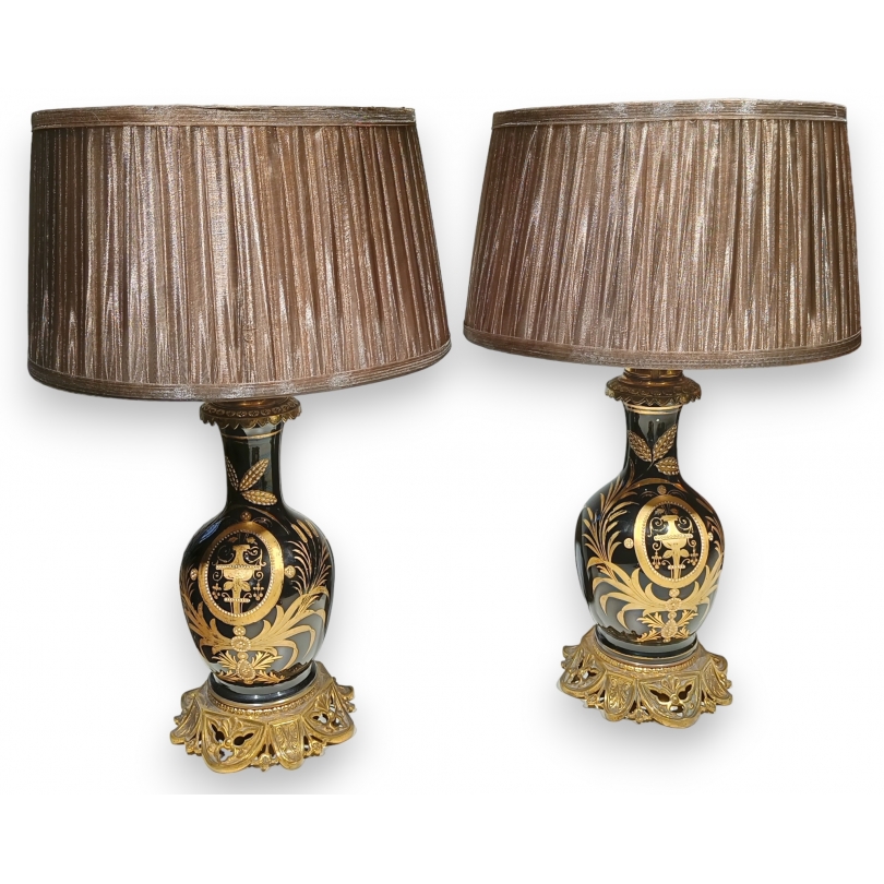 Paire de lampes Napoléon III.