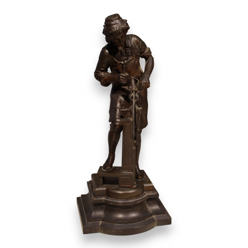 Bronze "Forgeron d'épées" signé A. ESPIE