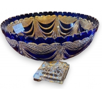 Coupe en cristal coloris cobalt