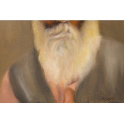 Tableau \"Portrait Vieillard au turban\" signé