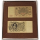 Paire de billets de 100 roubles 1910 encadrés