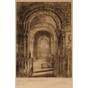 Engraving entitled ‘Interior of a Church’, signed R.C. BEAN