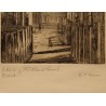 Engraving entitled ‘Interior of a Church’, signed R.C. BEAN