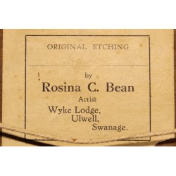 Engraving entitled ‘Interior of a Church’, signed R.C. BEAN