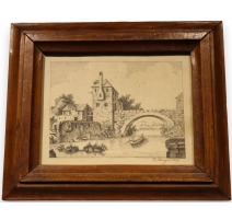 Gravure "Pont" signée K. HAUGER 1827