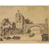 Engraving entitled ‘Bridge’, signed K. HAUGER, 1827
