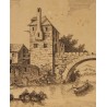 Engraving entitled ‘Bridge’, signed K. HAUGER, 1827