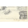 Engraving entitled ‘Bridge’, signed K. HAUGER, 1827