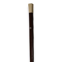 Square walking stick made of wood and ivory