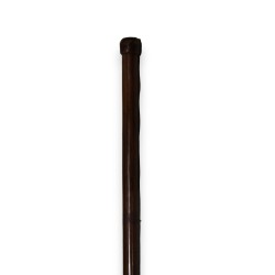 Wood and leather walking stick