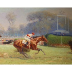 Tableau \"Grand Prix de Paris\" signé Eug. PECHAUBES