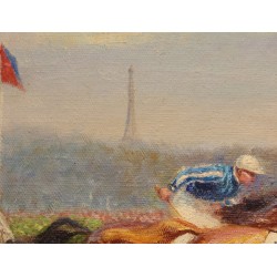 Tableau \"Grand Prix de Paris\" signé Eug. PECHAUBES