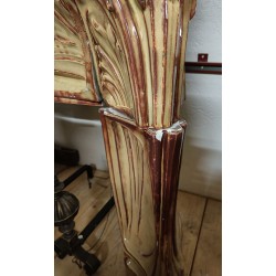 Yellow Art Nouveau fireplace at  Moinat SA  - Antiques and home décor