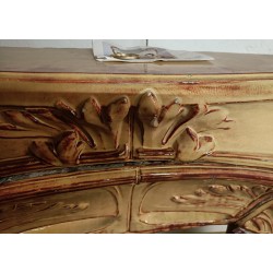 Yellow Art Nouveau fireplace at  Moinat SA  - Antiques and home décor