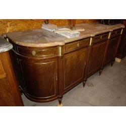 Louis XVI-style sideboard with a beige marble top