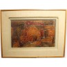 Tableau \"Maison des vignes\" signé A FREYMOND 57