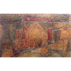 Tableau \"Maison des vignes\" signé A FREYMOND 57