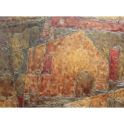 Tableau \"Maison des vignes\" signé A FREYMOND 57