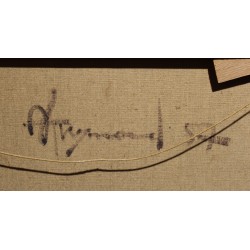 Tableau \"Maison des vignes\" signé A FREYMOND 57