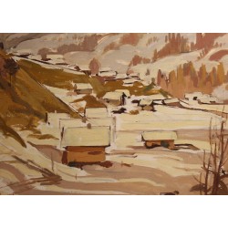 Tableau \"Village de montagnes\" par PLATTNER