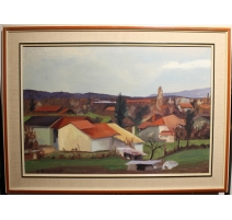 Tableau "Chevrier" signé R. GUIGNARD