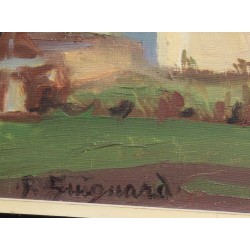 Tableau \"Chevrier\" signé R. GUIGNARD