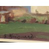 Tableau \"Chevrier\" signé R. GUIGNARD