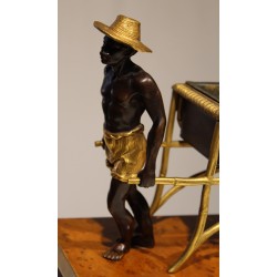 Jardinière style Directoire \"Porteurs noirs\"