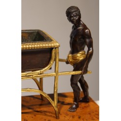 Jardinière style Directoire \"Porteurs noirs\"
