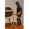 Jardinière style Directoire \"Porteurs noirs\"