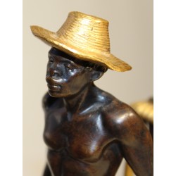 Jardinière style Directoire \"Porteurs noirs\"