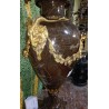 A pair of Louis XVI marble vases decorated with bronze