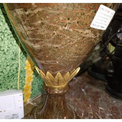 A pair of Louis XVI marble vases decorated with bronze