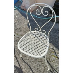 White wrought-iron VINCENNES chair from Moinat SA – Antiques and home décor
