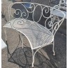 White MALMAISON curved wrought-iron sofa at Moinat SA – Antiques and home décor