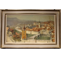 Tableau "Bern" signé R.Y. HAUSER