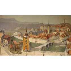 Tableau \"Bern\" signé R.Y. HAUSER
