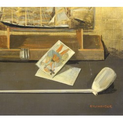 Tableau \"Souvenirs de Marin\" signé R.Y. HAUSER