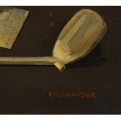 Tableau \"Souvenirs de Marin\" signé R.Y. HAUSER