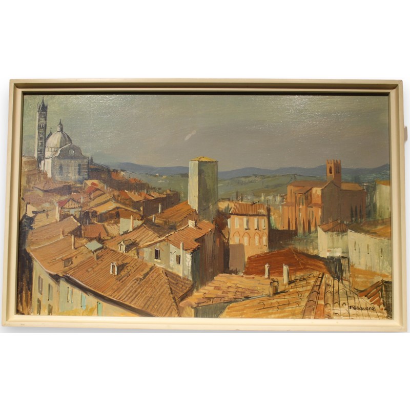 Tableau \"Siena\" signé R.Y. HAUSER