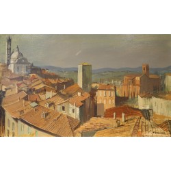 Tableau \"Siena\" signé R.Y. HAUSER