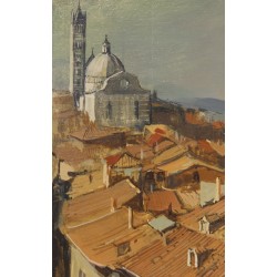 Tableau \"Siena\" signé R.Y. HAUSER