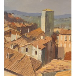 Tableau \"Siena\" signé R.Y. HAUSER